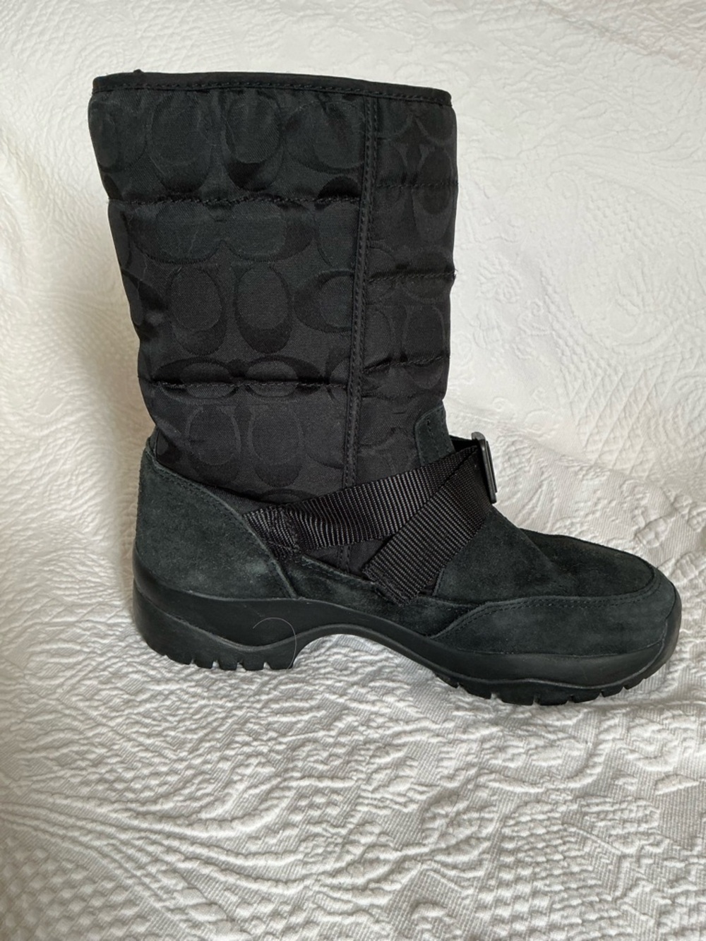 🤎 Coach Sandi Women’s Snow Boots With Vibram Soles - Size 8 - Picture 6 of 8